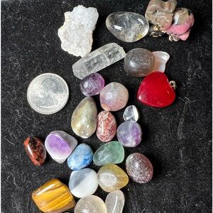 Assorted stone crystal tumbles